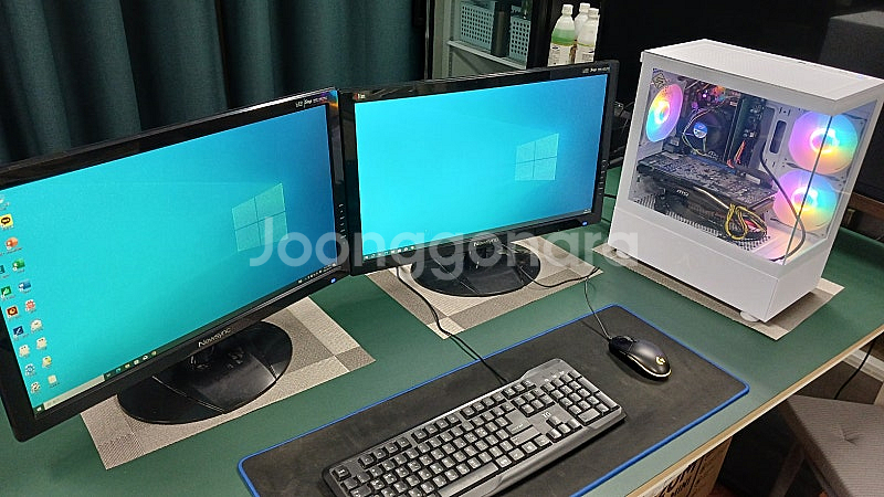 pc 컴퓨터 세트 24인치 듀얼 (모니터 2대) 마우스...--5
