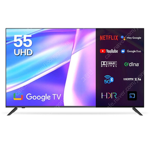 (새제품,벽걸이브라켓포함) 이노스 4K UHD TV LED 구글 TV 55인치