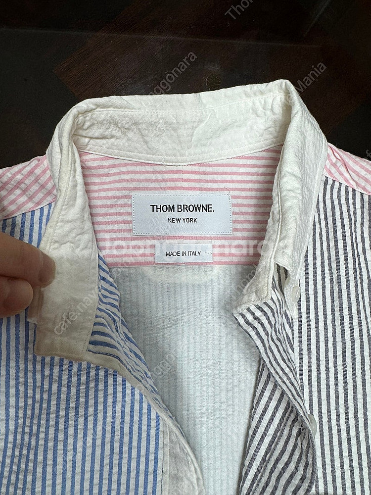 톰브라운 정품 여성 펀믹스 민소매 시어서커셔츠 새상품급 한정판 해외구매 팝니다.!!!--1