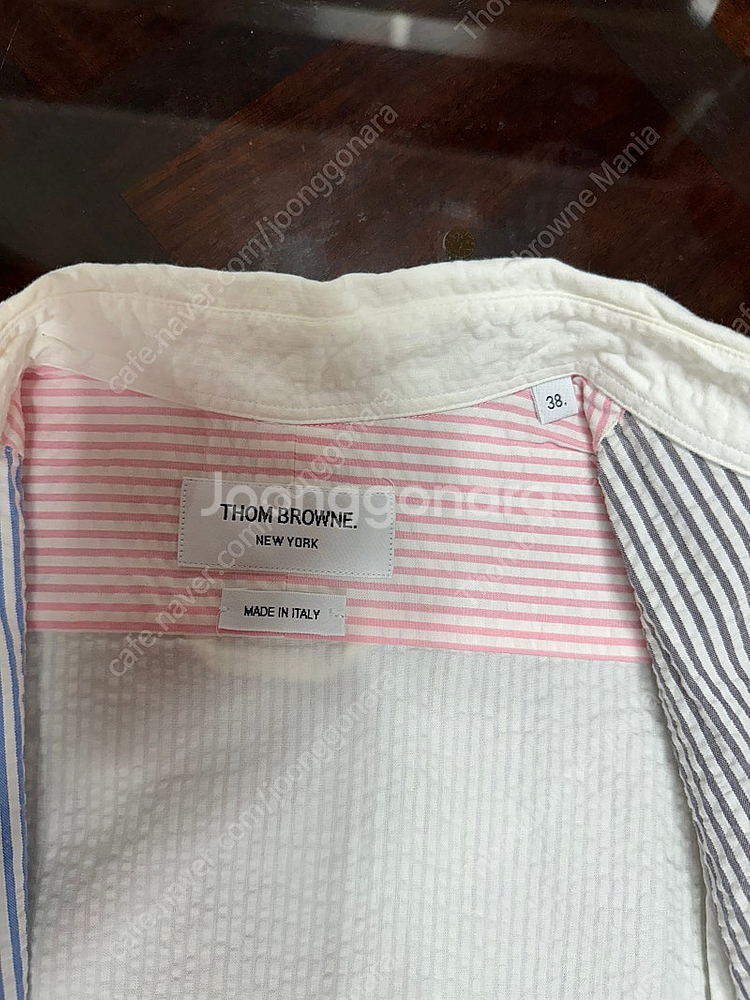 톰브라운 정품 여성 펀믹스 민소매 시어서커셔츠 새상품급 한정판 해외구매 팝니다.!!!--4