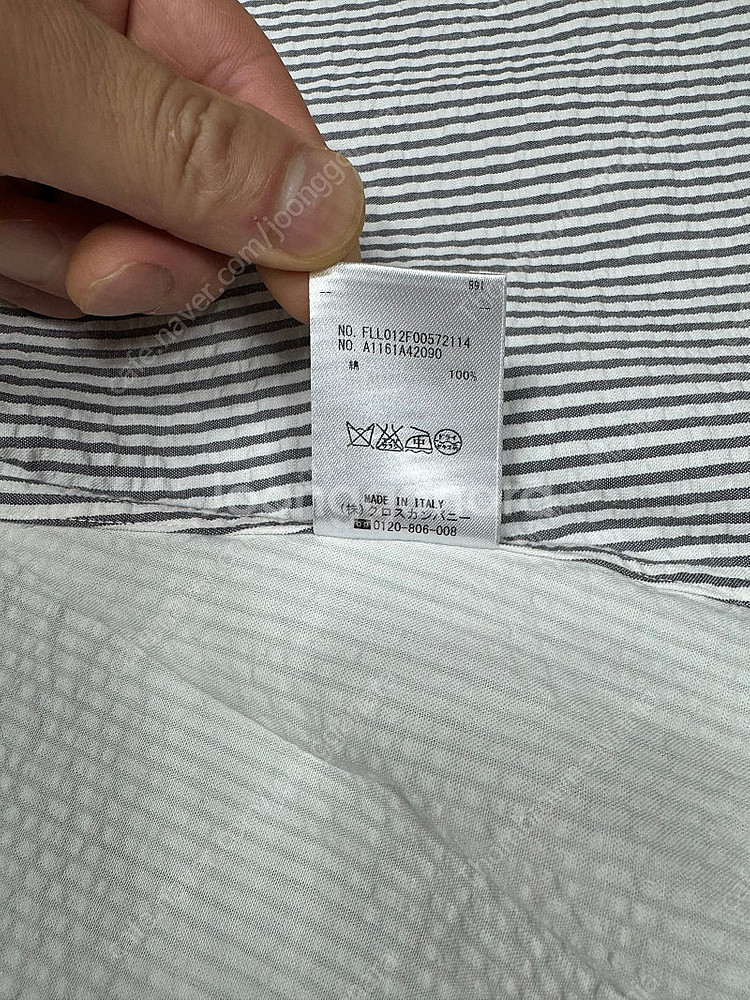 톰브라운 정품 여성 펀믹스 민소매 시어서커셔츠 새상품급 한정판 해외구매 팝니다.!!!--5