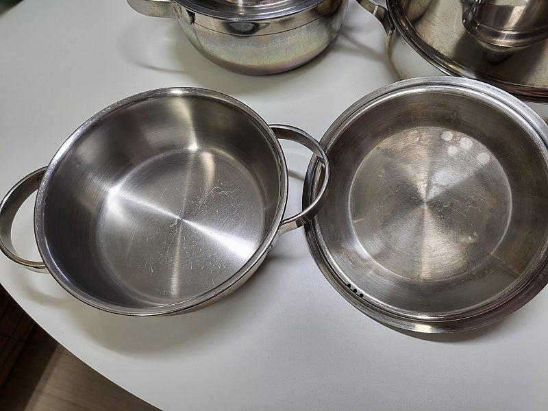키친아트 플래티나 통3중 스텐냄비--1
