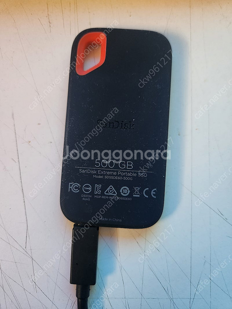 샌디스크 외장ssd 익스트림 포터블 500G 정품 팝니...--2