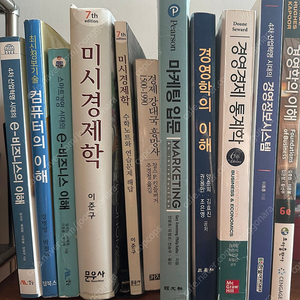 전공책들 팝니다(e-비즈니스의 이해, 컴퓨터의 이해, 미시경제학, 경제강대국흥망사, 마케팅 입문, 경영학의 이해, 경영경제 통계학, 경영정보시스템, 경영학의 이해)