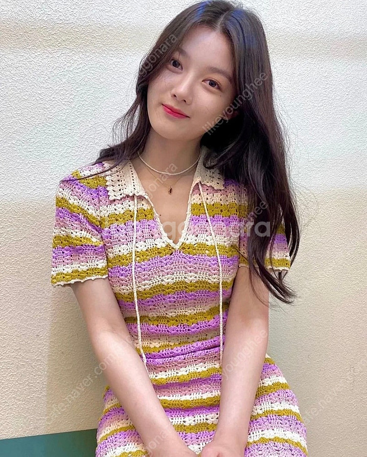 김유정 산드로 뜨개원피스--0