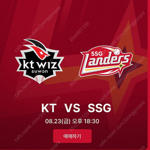 8/23(금) ssg kt 이마트바베큐존 5인 정가양도