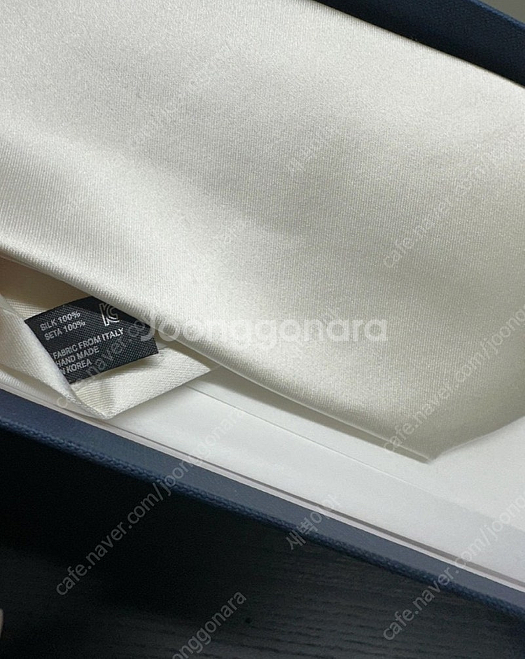 메멘토모리 웨딩 사틴 아이보리 실크 넥타이--2