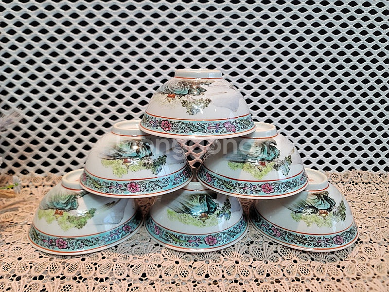 산수화 공기 8점--1