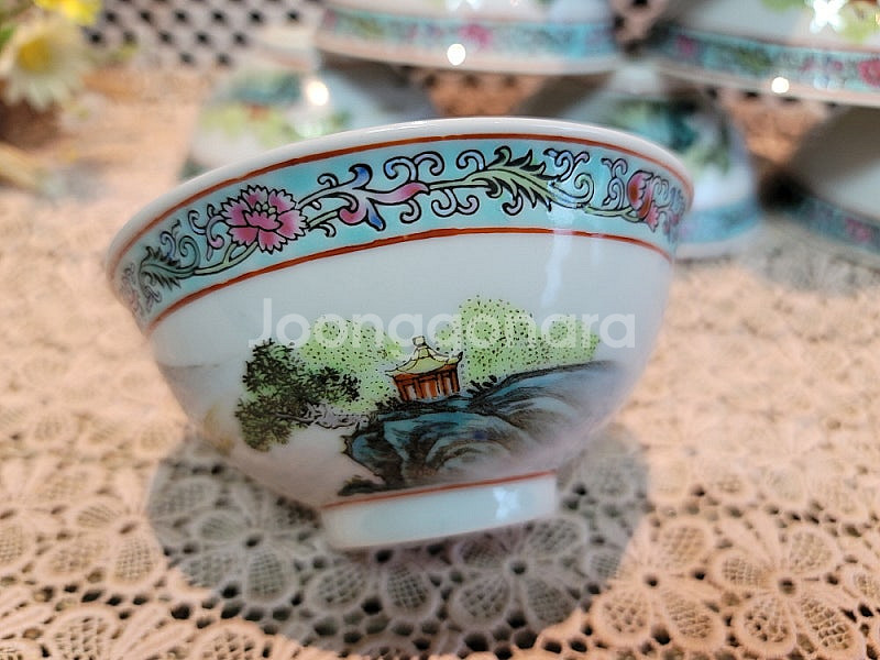 산수화 공기 8점--2