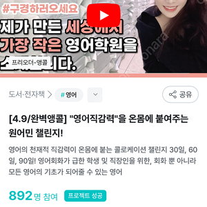 유튜버 세진쌤 영어직감력 원어민 챌린지 와디즈 책 회화공부