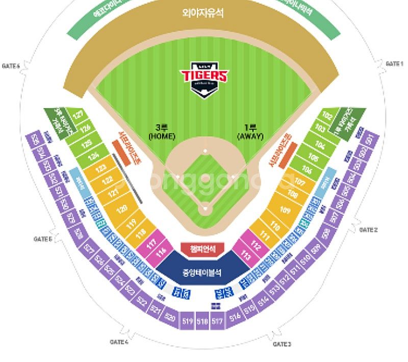 기아 롯데 8/21 경기 1루 k8 110블록 3연석 ...--0