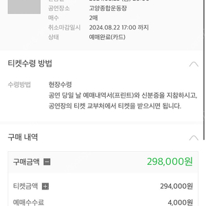 칸예웨스트 RS석 1층 E2구역 4열 2연석(장당18)