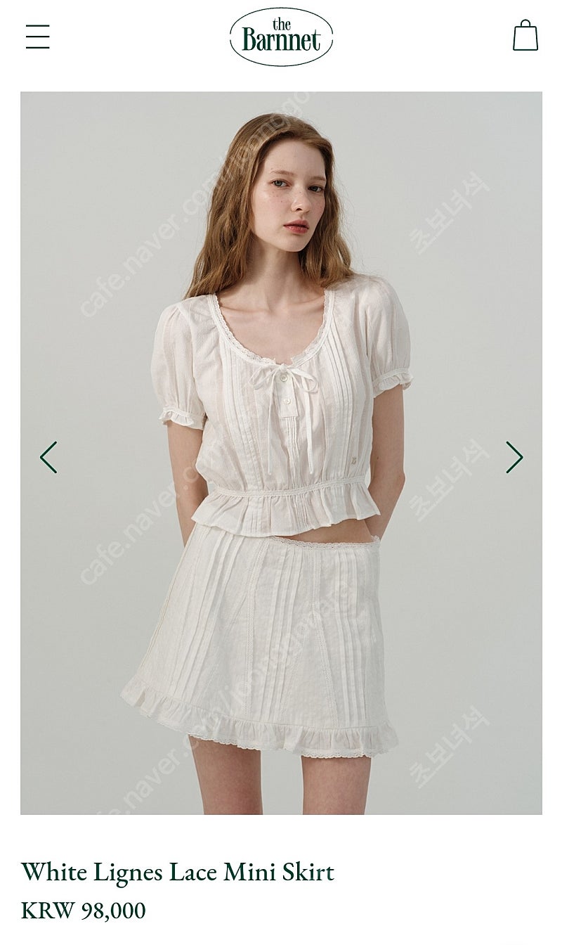 THE BARNNET】 Lignes Lace Mini Skirt