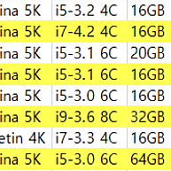 애플 인텔 imac 2015late, 2015mid, 2019년형 27인치 아이맥 21.5인치 4k 5k 여러대 판매합니다(사양 다양/ 가격 파괴 저렴)