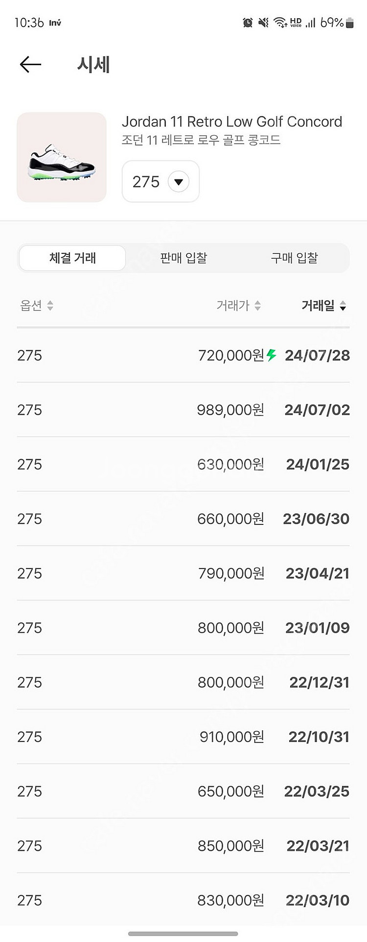 조던11 골프화 275 새제품 판매합니다.--0