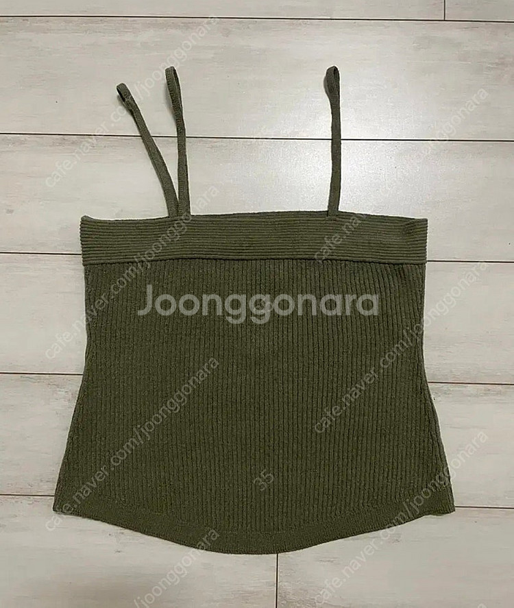 한땀한땀 석송 민소매 탑 S--1
