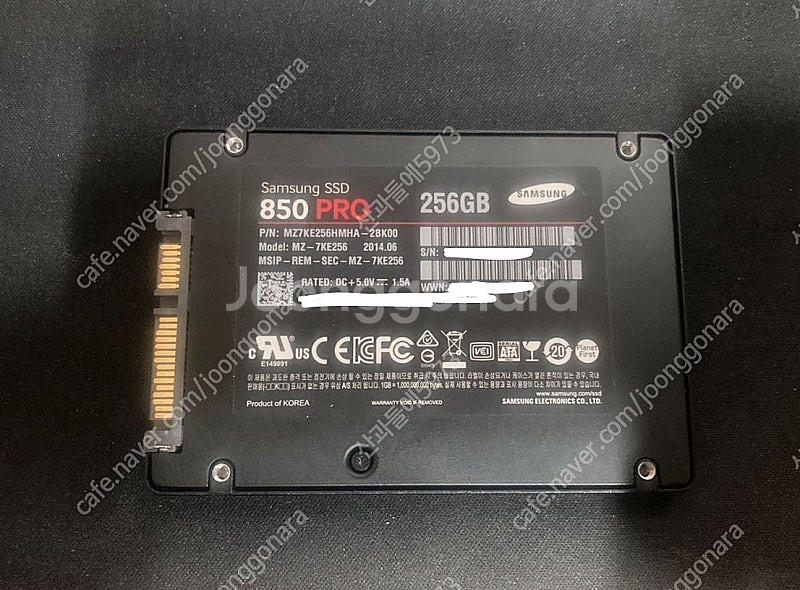 삼성 850PRO 256GB (MZ-7KE256) 팝니...--1