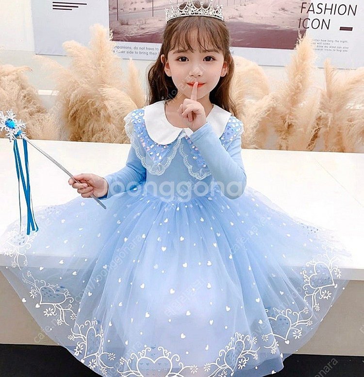 엘사원피스 공주원피스 생일파티 공주드레스 겨울왕국옷--0