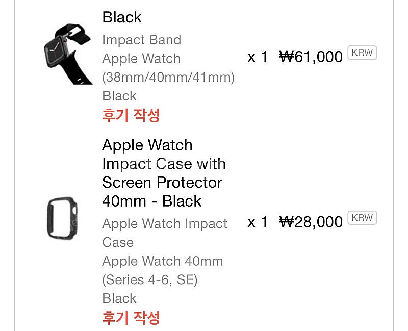 새상품)케이스티파이 애플워치 40mm 블랙 케이스, 스...--2