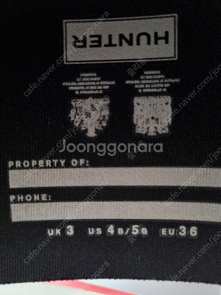 헌터 레인부츠 검정 UK3 US4빅키즈 230 9만원--8