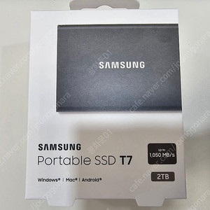 삼성 포터블 SSD T7 2TB (미개봉)