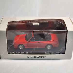 미니챔프 1:43 BMW M3 E30 카브리올레 레드 색상 다이캐스트 모형차 미니챔프 교쇼 오토아트