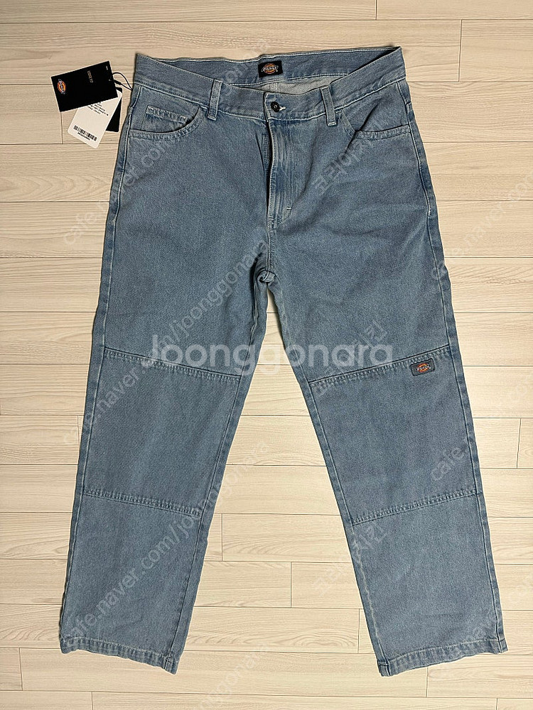 더블니 85283 루즈핏 데님팬츠 Light Denim--0