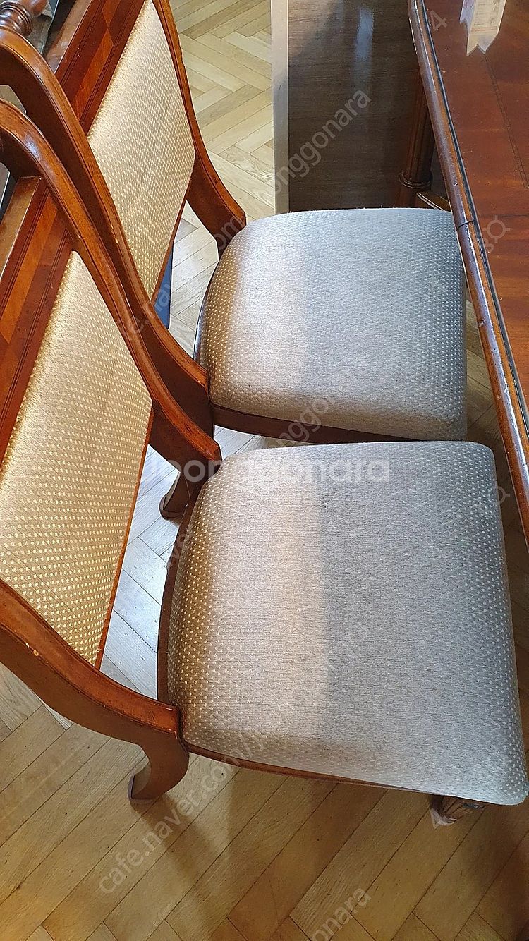 미라지가구 엔틱식탁 6인용 엔틱의자 총6개--4