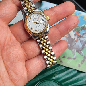 [정품] 롤렉스 여성용 데이저스트 18K 콤비 화이트로만 히든버클 (Rolex Datejust White Roman Dial 18K Two-Tone)