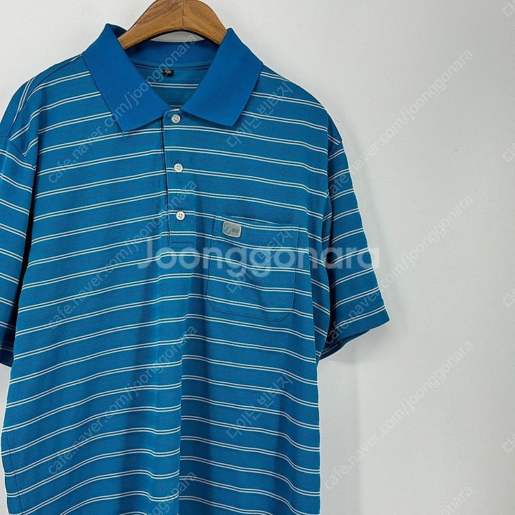 스트라이프 반팔 카라 티셔츠 (100 size / BL...--3
