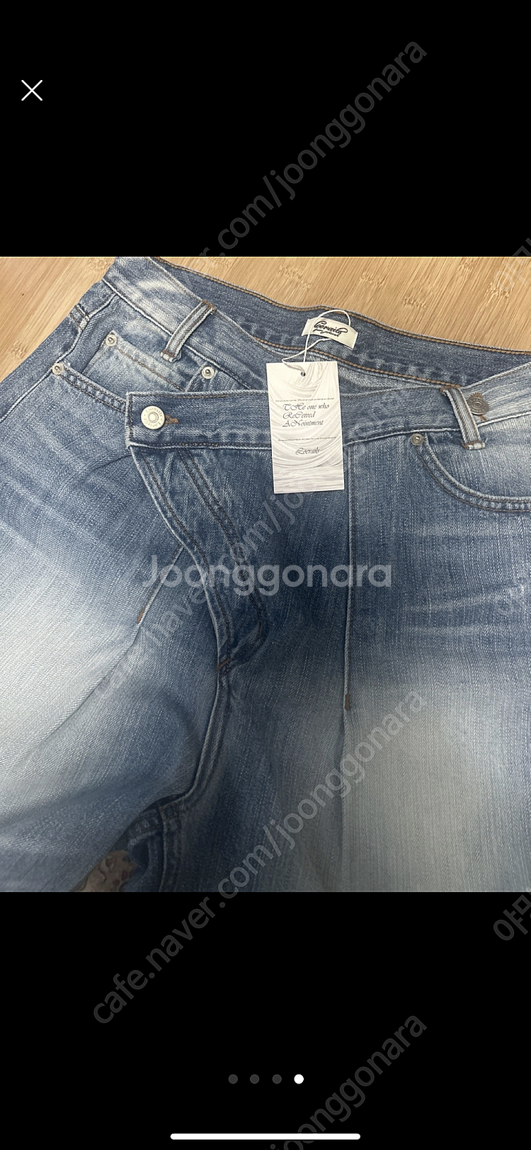 로레일즈 언발란스 워싱데님 쇼츠 블루 버뮤다팬츠--2