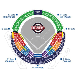 8/24 토요일 잠실 두산베어스 vs 한화이글스 중앙네이비 318구역 통로 3연석