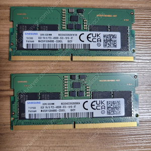 노트북용 메모리 8G PC5-4800B DDR5 SODIMM 2개