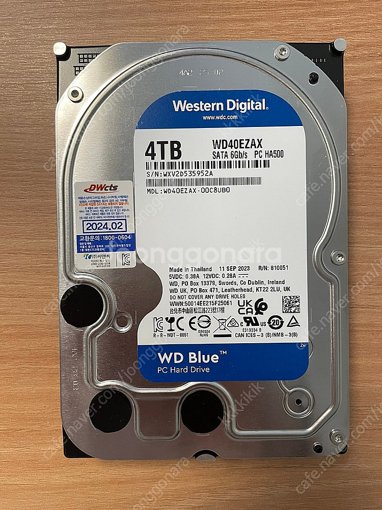 WD BLUE 4TB CMR HDD 판매합니다 24년 ...--0