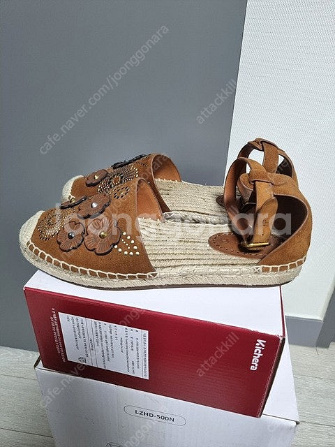 코치 앵클 스트랩 에스파듀 티 로즈 스웨이드 플랫슈즈 ...--2