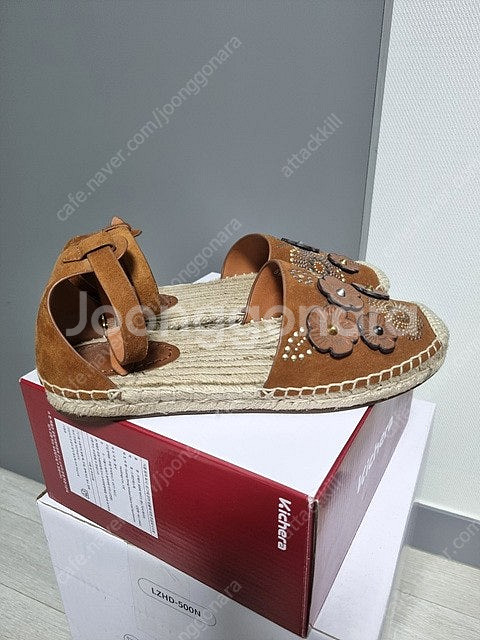 코치 앵클 스트랩 에스파듀 티 로즈 스웨이드 플랫슈즈 ...--3