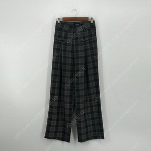 샵사이다 체크 와이드 팬츠 (S size / GRAY)