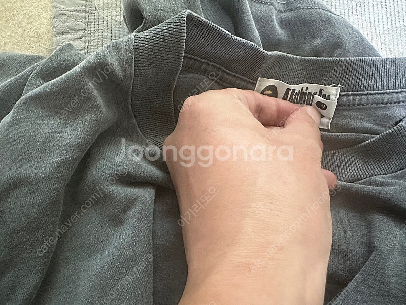 BAPE 베이프 피그먼트 롱슬리브 그레이--5