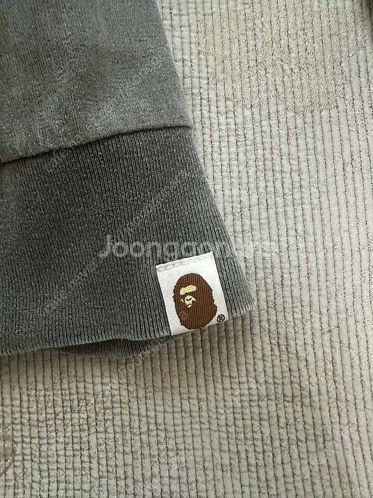 BAPE 베이프 피그먼트 롱슬리브 그레이--6