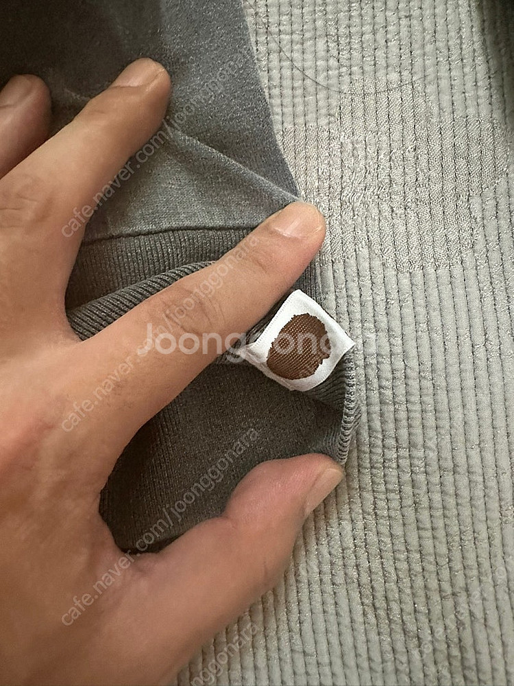 BAPE 베이프 피그먼트 롱슬리브 그레이--7