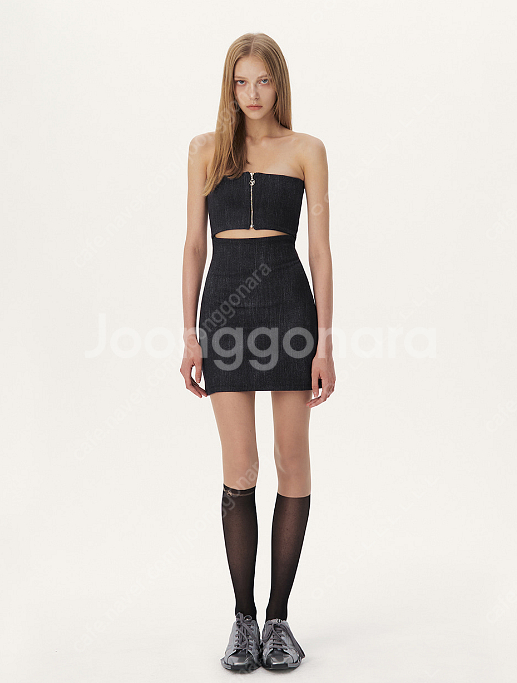 유즈 컷아웃 드레스 블랙 스몰--0