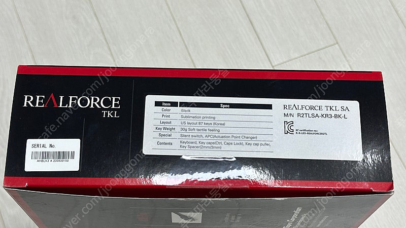 리얼포스 R2 TLSA-KR3-BK-L 이미지