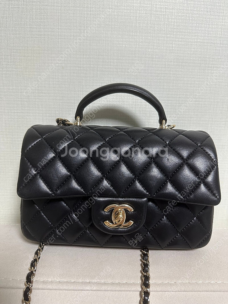 샤넬 뉴미니 탑핸들 블랙--0