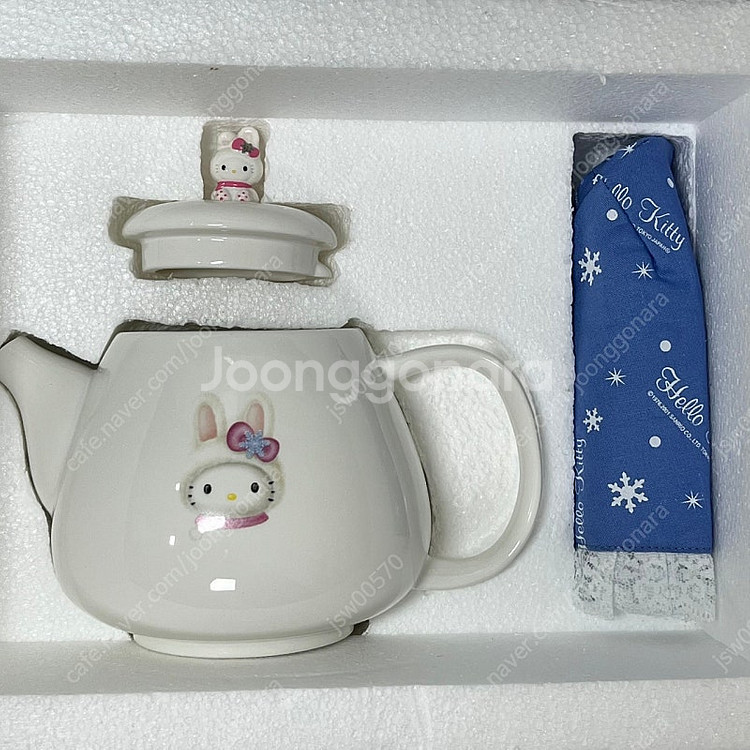고전 눈토끼 헬로키티 티팟 주전자 &덮개 세트 눈토끼 ...--7