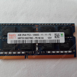 노트북램 hynix 4GB 2Rx8 PC3-12800S-11-11-F3