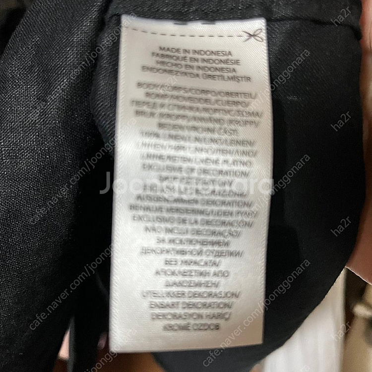 24년 신상 [POLO] 폴로 린넨(리넨) 셔츠 블랙 클래식핏 M사이즈 팝니다.--5