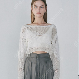 diagonal LOOSE CROP KNIT