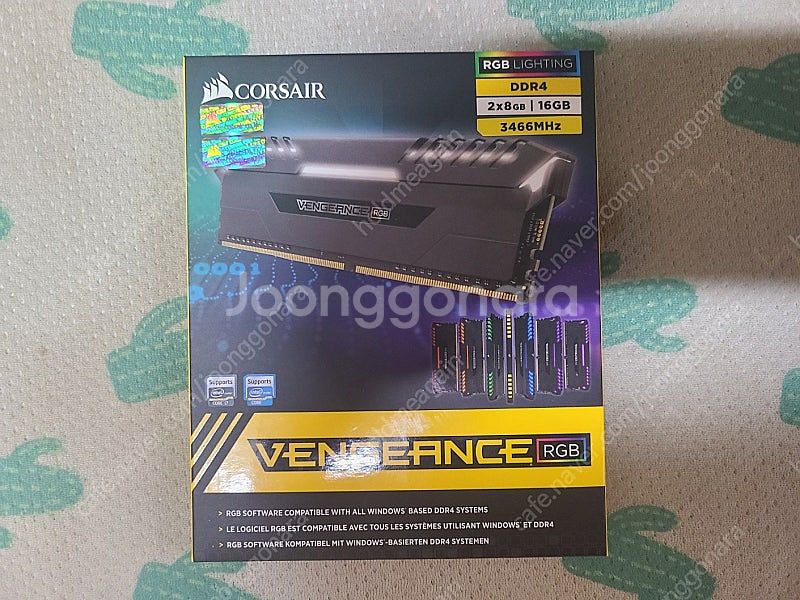 커세어 DDR4 16GB 3466 벤전스 RGB (삼성...--0