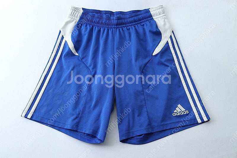 (XL) 아디다스 밴딩 트레이닝복 반바지 블루 삼색선--1