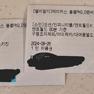 오션월드 소인권 조식부페권 8/26일까지